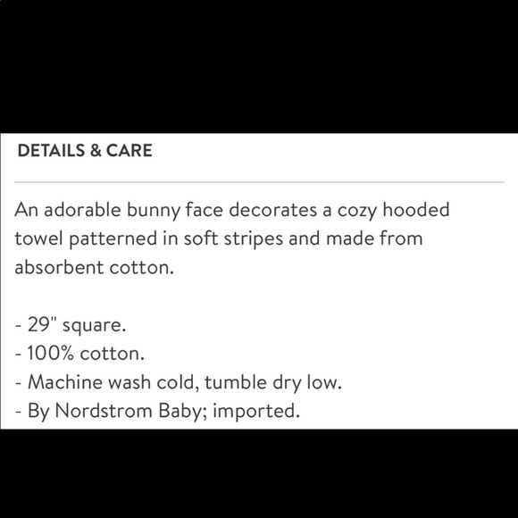 Nordstrom Baby Hooded Bunny Towel - Picture 5 of 5